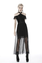 Load image into Gallery viewer, Punk tasseled mesh see-through long skirt KW167 - Gothlolibeauty