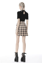 Load image into Gallery viewer, Punk checked asymmetrical pleated short skirt KW173 - Gothlolibeauty