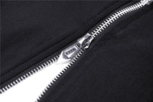 Load image into Gallery viewer, Punk black with Whiteite in side irregular short skirt KW179 - Gothlolibeauty