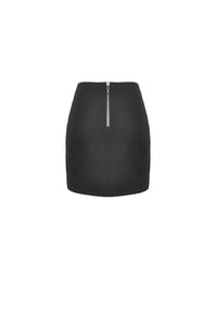 Punk moto side rope up mini skirt KW181