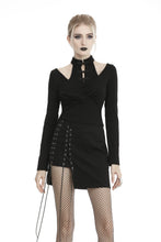 Load image into Gallery viewer, Punk moto side rope up mini skirt KW181
