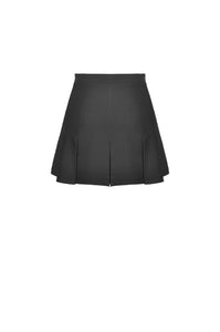 Punk metal chain decorative pleated mini skirt KW182