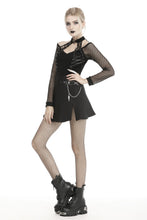 Load image into Gallery viewer, Punk metal chain decorative pleated mini skirt KW182