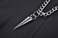 Load image into Gallery viewer, Punk metal chain decorative pleated mini skirt KW182