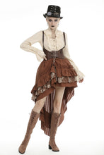 Load image into Gallery viewer, Steampunk frilly cocktail skirt KW185