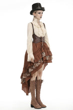 Load image into Gallery viewer, Steampunk frilly cocktail skirt KW185