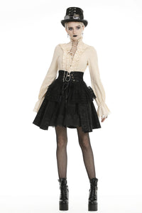 Steampunk layered short skirt KW186