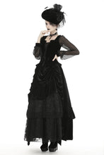 Load image into Gallery viewer, Gothic queen ruffle long velvet skirt KW187