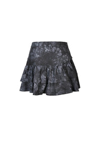 Punk tiepins tie-dyed short skirt KW190