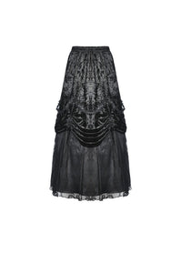 Gothic gorgeous frilly maxi skirt KW192