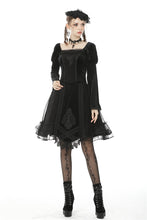 Load image into Gallery viewer, Gothic lolita velvet mesh splicing short skirt KW194