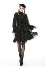 Load image into Gallery viewer, Gothic lolita velvet mesh splicing short skirt KW194