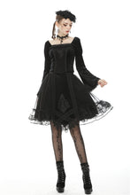 Load image into Gallery viewer, Gothic lolita velvet mesh splicing short skirt KW194