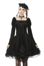 Load image into Gallery viewer, Gothic lolita velvet mesh splicing short skirt KW194