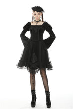 Load image into Gallery viewer, Gothic lolita velvet mesh splicing short skirt KW194