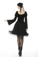 Load image into Gallery viewer, Gothic lolita velvet mesh splicing short skirt KW194