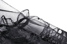 Load image into Gallery viewer, Gothic lolita velvet mesh splicing short skirt KW194
