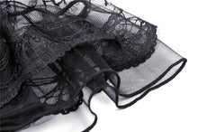 Load image into Gallery viewer, Gothic lolita velvet mesh splicing short skirt KW194