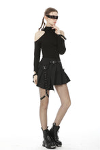Load image into Gallery viewer, Punk rock locomotive irreqular pleated skirt KW195
