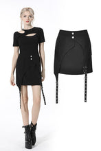 Load image into Gallery viewer, Punk lady asymmetrical mini skirt KW197