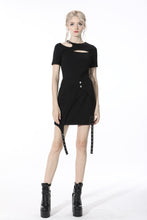 Load image into Gallery viewer, Punk lady asymmetrical mini skirt KW197