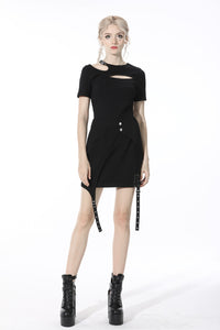 Punk lady asymmetrical mini skirt KW197