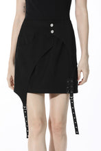 Load image into Gallery viewer, Punk lady asymmetrical mini skirt KW197