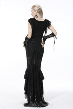 Load image into Gallery viewer, Gothic mermaid lace hollow out maxi skirt KW198