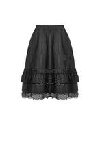 Load image into Gallery viewer, Black lolita cross side hollow out skirt KW199