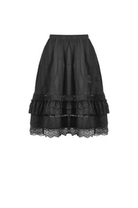 Black lolita cross side hollow out skirt KW199