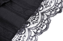 Load image into Gallery viewer, Black lolita cross side hollow out skirt KW199
