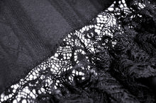 Load image into Gallery viewer, Black lolita cross side hollow out skirt KW199