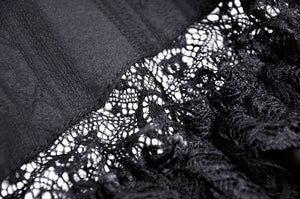 Black lolita cross side hollow out skirt KW199