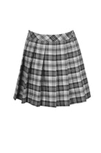 Load image into Gallery viewer, Punk easy match black white contrast pleated mini skirt KW200