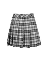 Load image into Gallery viewer, Punk easy match black white contrast pleated mini skirt KW200