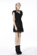 Load image into Gallery viewer, Black lolita lace layered trim mini skirt KW206
