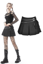 Load image into Gallery viewer, Punk rock pleated mini skirt with bag KW209
