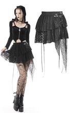 Load image into Gallery viewer, Punk lace irregular mini skirt KW212