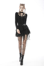 Load image into Gallery viewer, Punk lace irregular mini skirt KW212