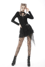 Load image into Gallery viewer, Punk lace irregular mini skirt KW212