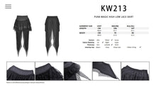 Load image into Gallery viewer, Punk magic high low lace skirt KW213