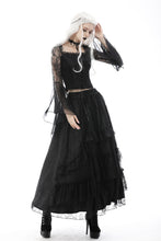 Load image into Gallery viewer, Gothic elegant frilly lace long skirt KW214