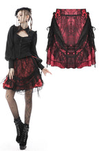 Load image into Gallery viewer, Women lace cover red sexy mini skirt  KW215
