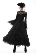 Load image into Gallery viewer, Gothic vintage frilly chiffon long skirt KW216