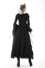 Load image into Gallery viewer, Gothic vintage frilly chiffon long skirt KW216