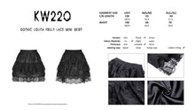 Load image into Gallery viewer, Gothic lolita frilly lace mini skirt KW220