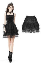 Load image into Gallery viewer, Gothic lolita frilly lace mini skirt KW220