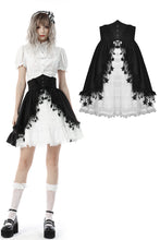 Load image into Gallery viewer, Black white lolita frilly star high waist skirt KW221