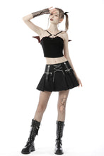 Load image into Gallery viewer, Punk rock chain pleated mini skirt KW222