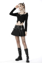 Load image into Gallery viewer, Punk rock chain pleated mini skirt KW222